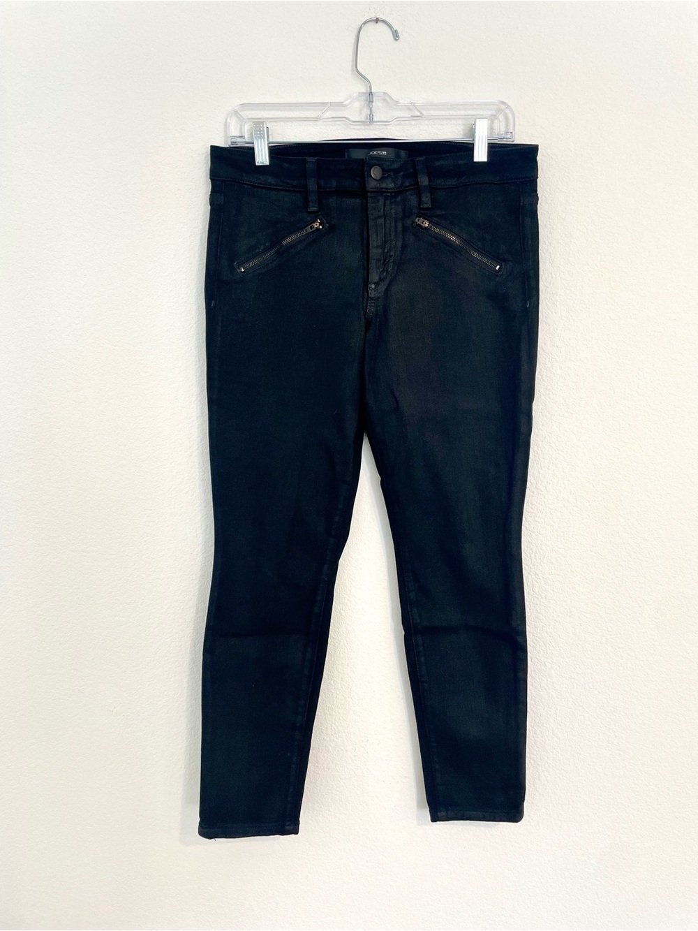 Joe's Jeans Black Skinny Ankle Jeans Women's 30 with Zip Pocket Detail